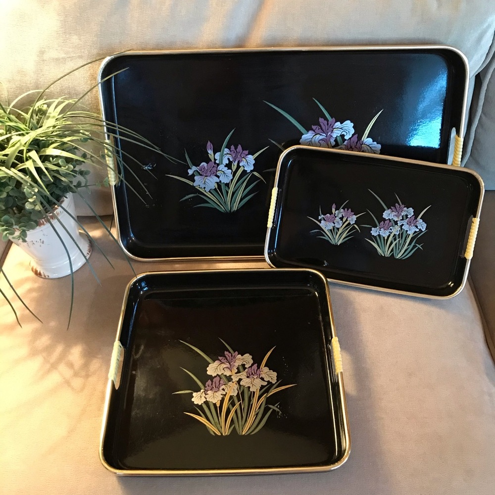 Vintage 70’s LacquerWare nesting trays from Japan